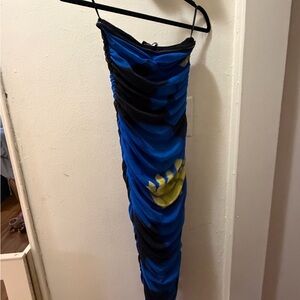 Zara Black and Blue Dress